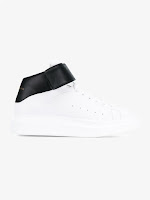 Alexander McQueen Black and White Oversized High-Top Sneakers
