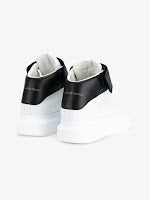 Alexander McQueen Black and White Oversized High-Top Sneakers