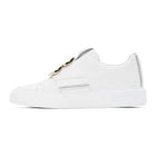 Balmain White Buckle B-Court Sneakers