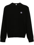 LOEWE Wool sweater embroidered with the brand's logo