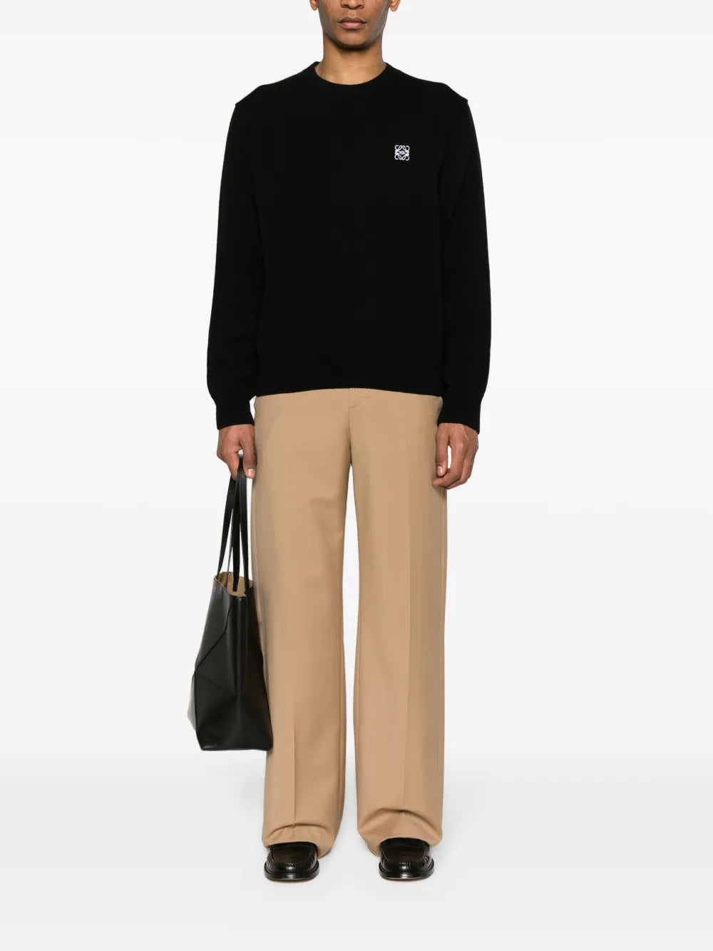 LOEWE Wool sweater embroidered with the brand's logo