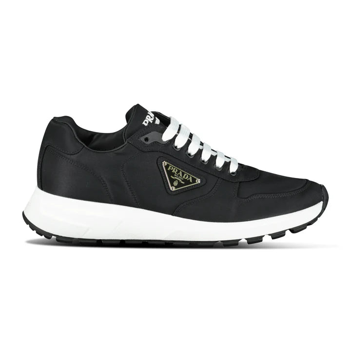 Prada Prax 01 Re-Nylon Leather Sneakers Black