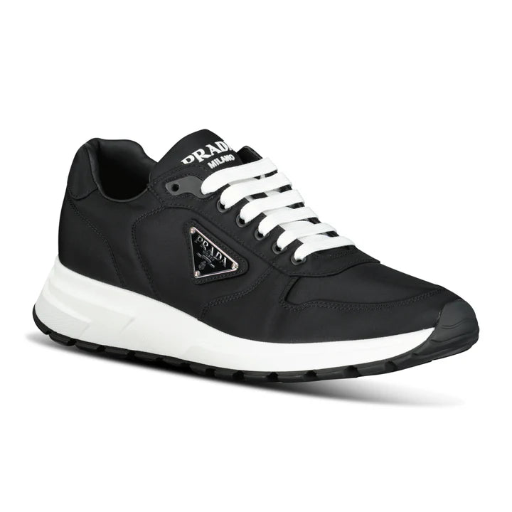 Prada Prax 01 Re-Nylon Leather Sneakers Black