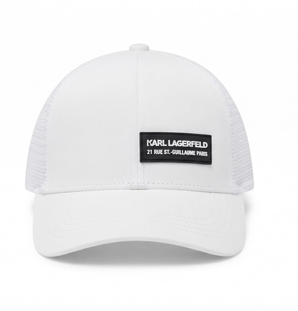 Karl Lagerfeld Mesh Trucker Cap – White