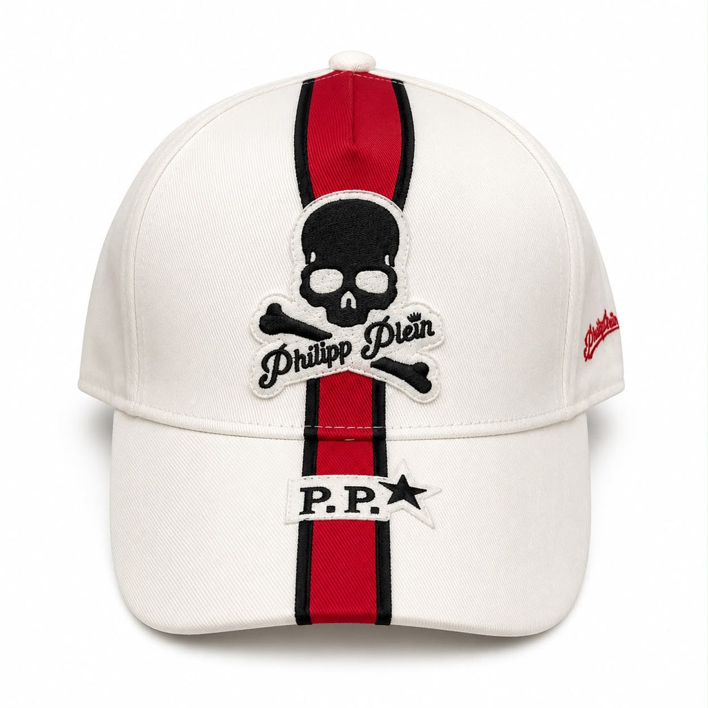 PP Skull Cap – White / Red