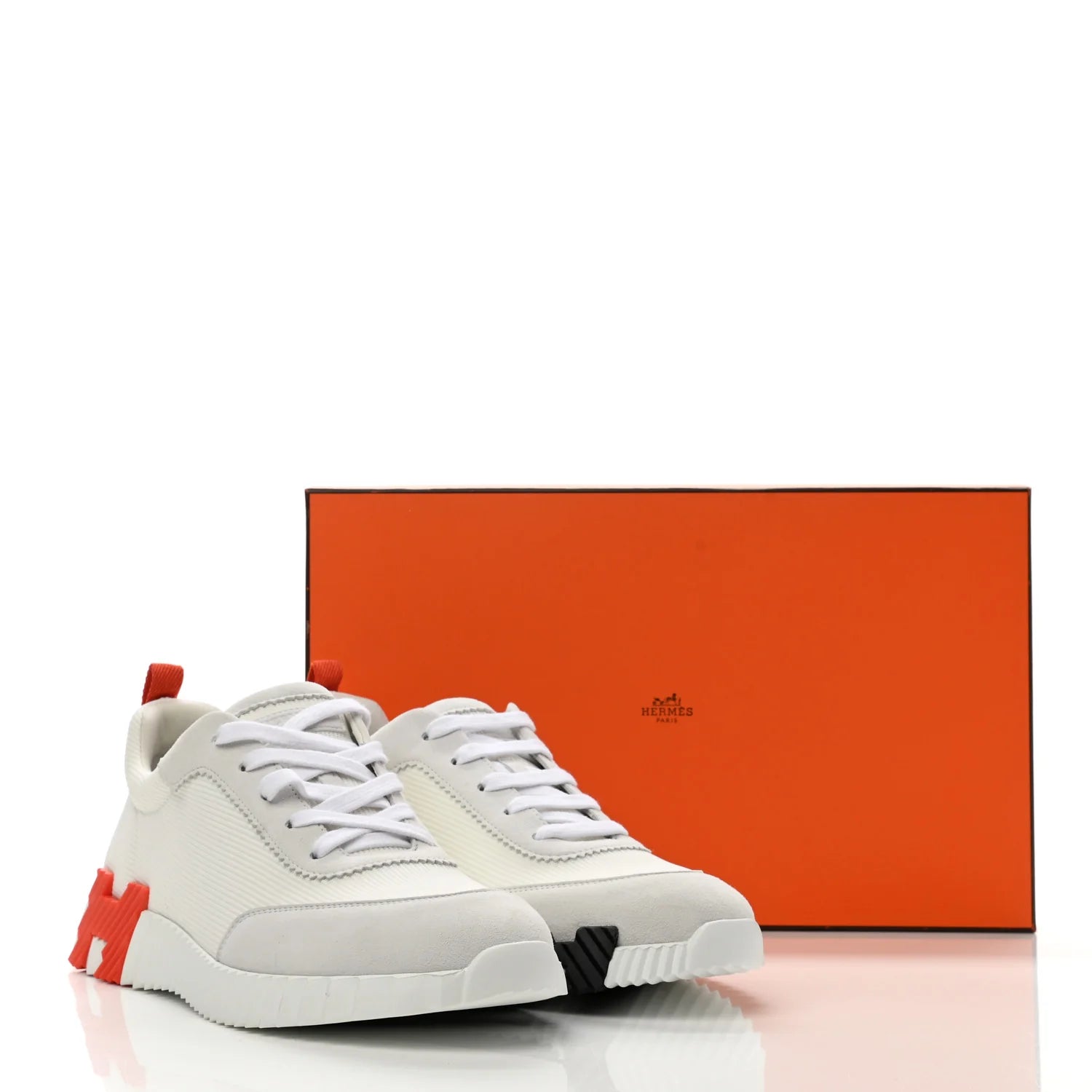 Hermes Technical Canvas Suede Goatskin Bouncing Sneakers