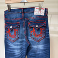 TRUE RELIGION - RICKY BIG T EMBROIDERED HORSESHOE STRAIGHT JEAN