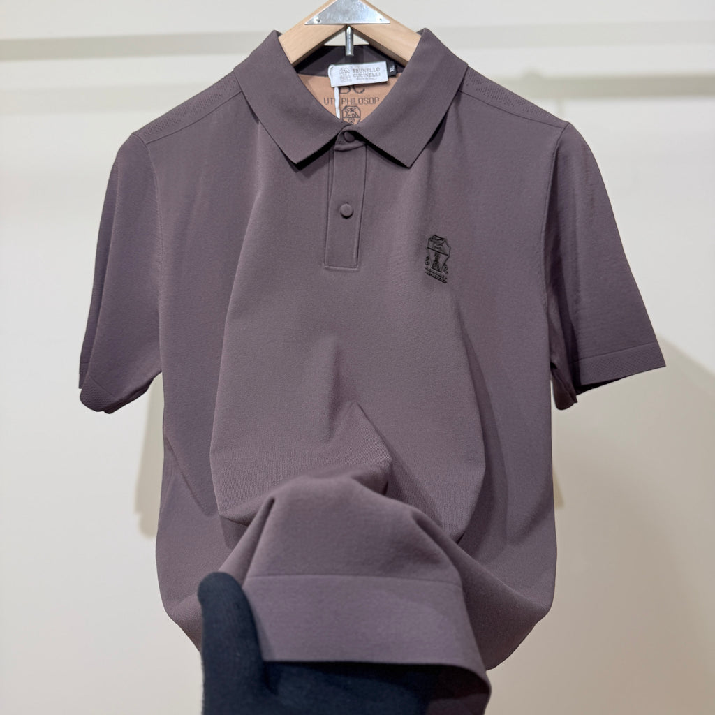 Brunello Cucinelli Brown Polo T-Shirt