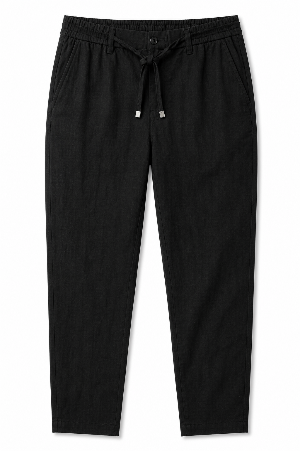 Ermenegildo Zegna Linen Blend Trousers – Black