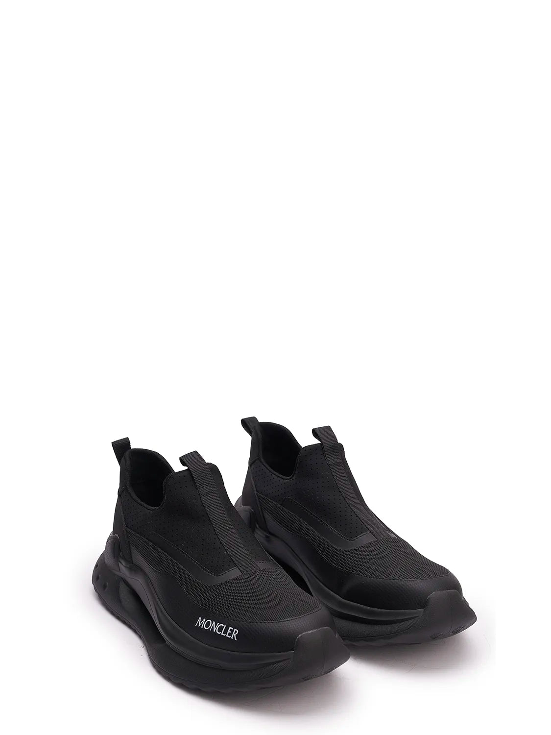Moncler Black Slip-On Sneakers with Chunky Sole