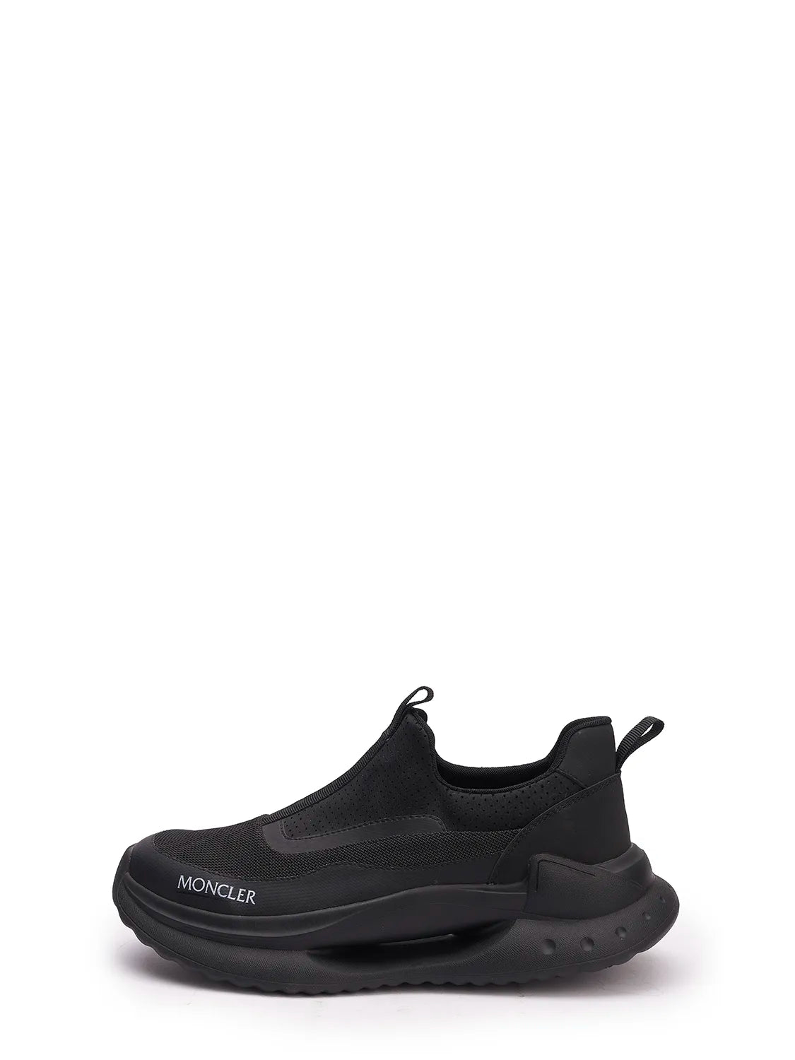 Moncler Black Slip-On Sneakers with Chunky Sole