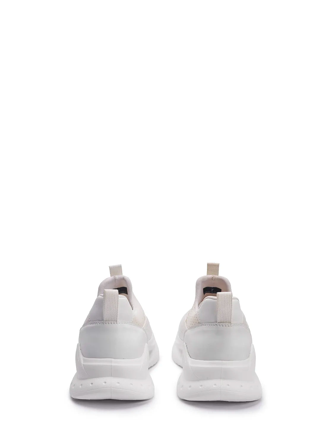 Moncler White Knit Slip-On Sneakers