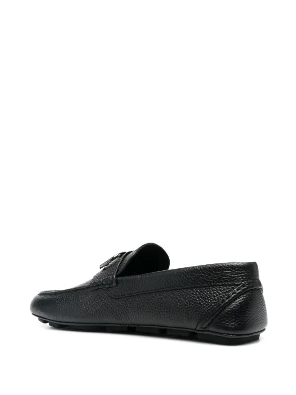 VLogo Signature leather driving shoes