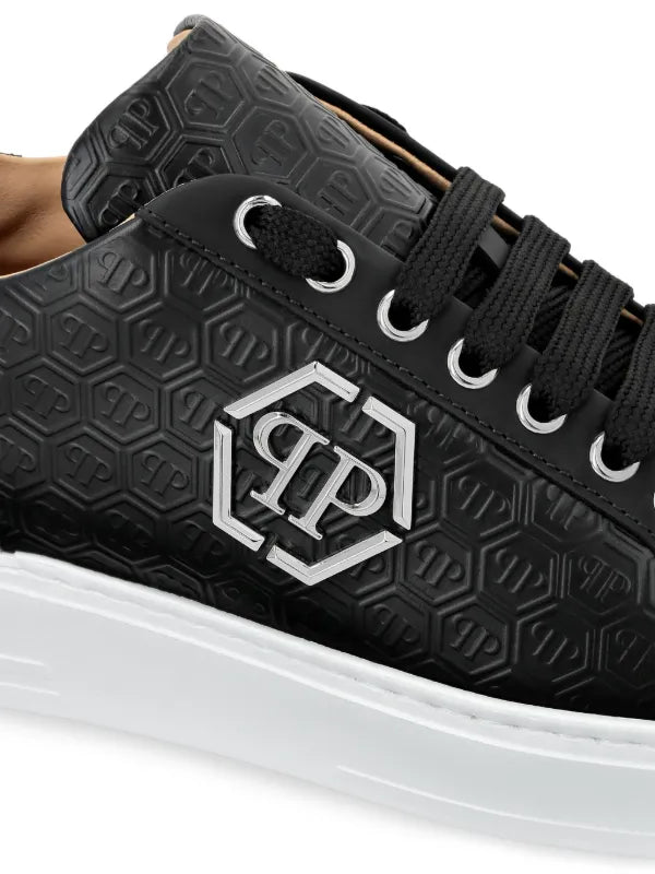 Philipp Plein
Monogram-patterned, open-neck sneakers