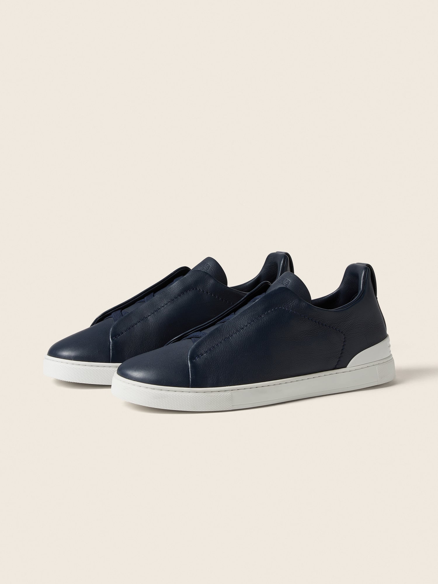 ZEGNA - BLUE TRIPLE STITCH™ SECONDSKIN SNEAKERS
