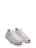 PRADA White Slip-On Sneakers with Rea