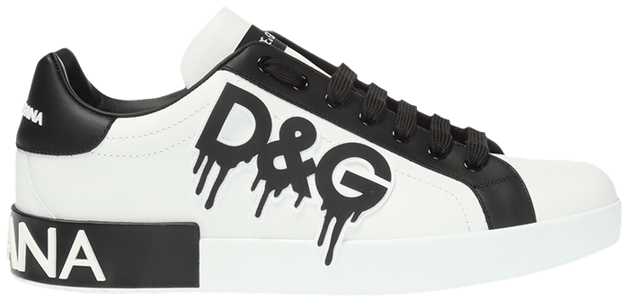 D & G
Portofino Drip Logo Leather Sneakers