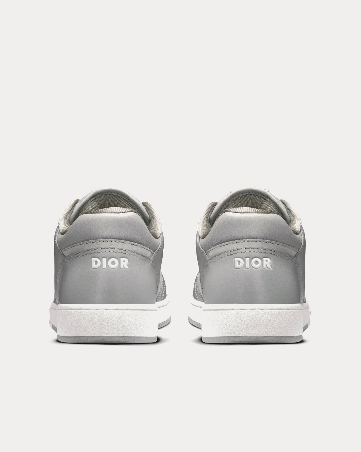 Dior - B27 Dior Gray Smooth Calfskin and CD Diamond Canvas Low Top Sneakers