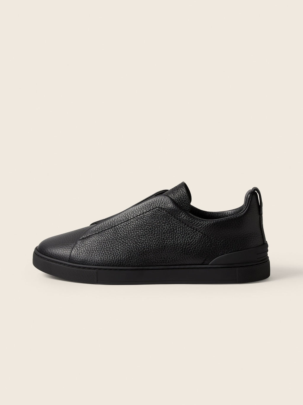 ZEGNA - BLACK LEATHER TRIPLE STITCH™ SNEAKERS