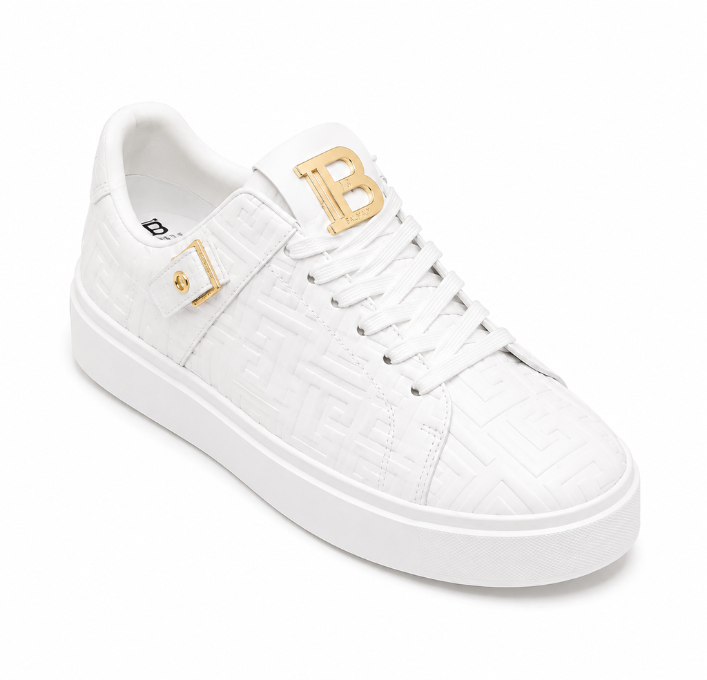 Balmain Monogram White Sneakers