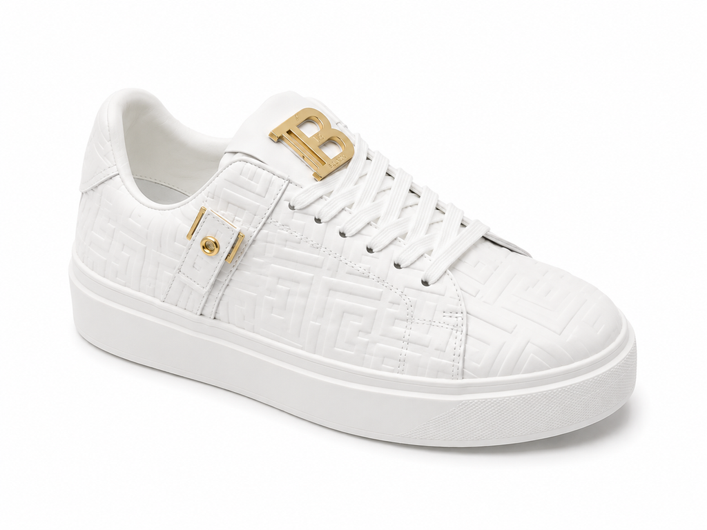 Balmain Monogram White Sneakers