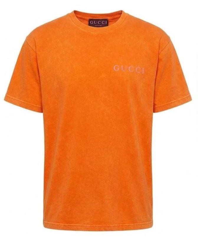 GUCCI Orange Washed T-Shirt over sized