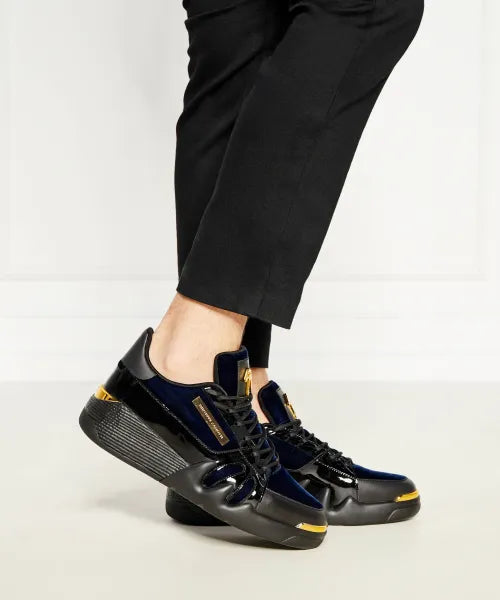 GIUSEPPE ZANOTTI- navy Leather sneakers