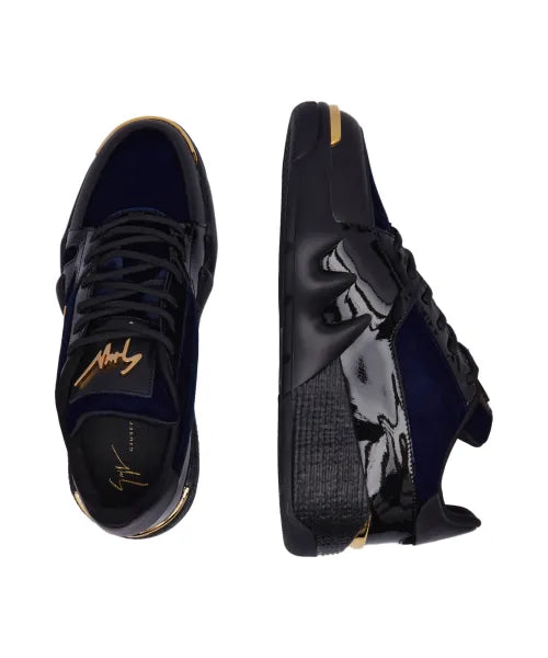 GIUSEPPE ZANOTTI- navy Leather sneakers