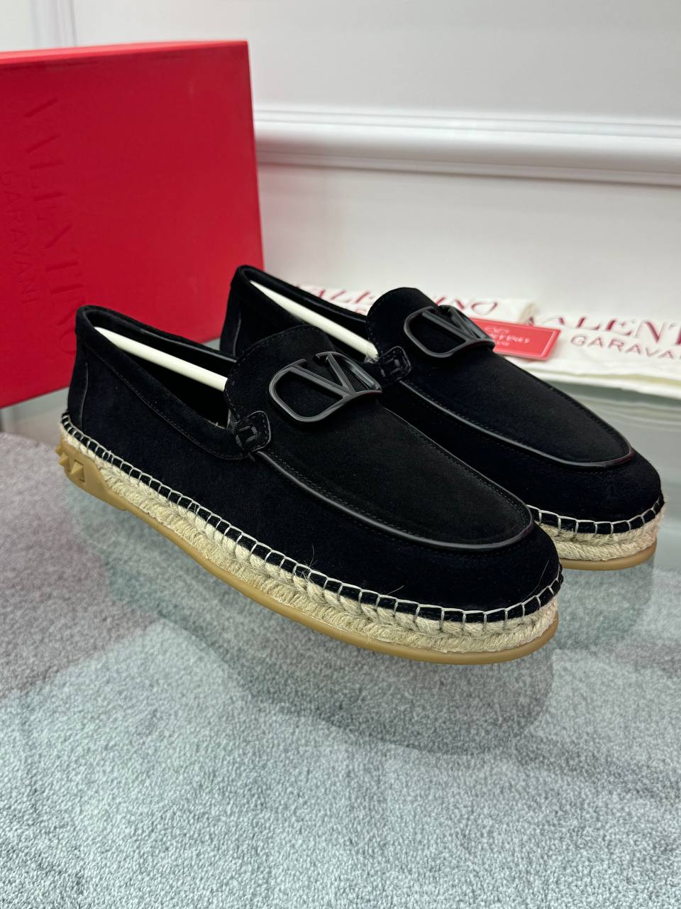 VALENTINO
Black Nubuck Men's Loafer