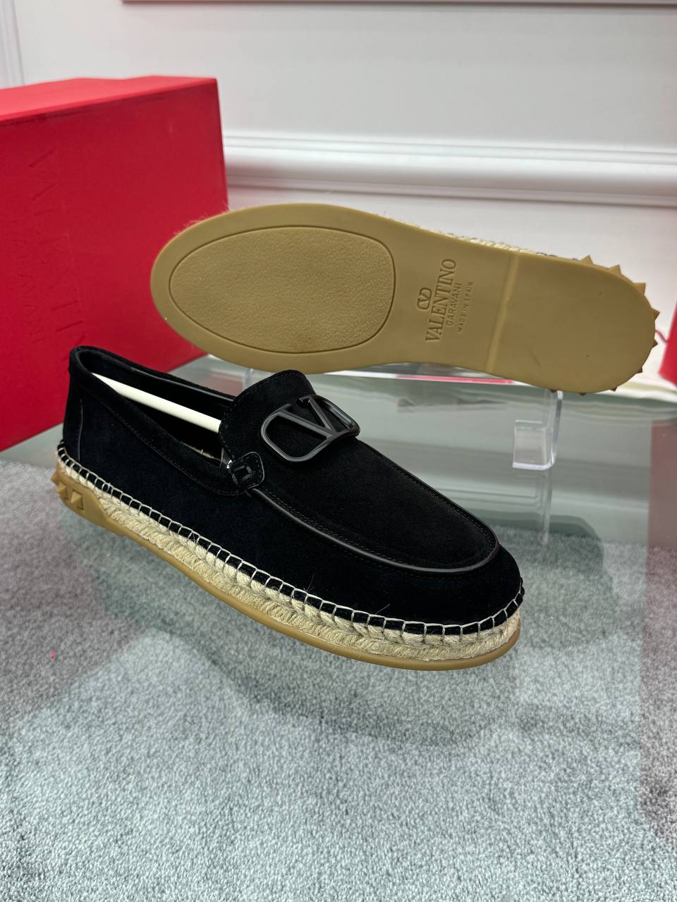 VALENTINO
Black Nubuck Men's Loafer