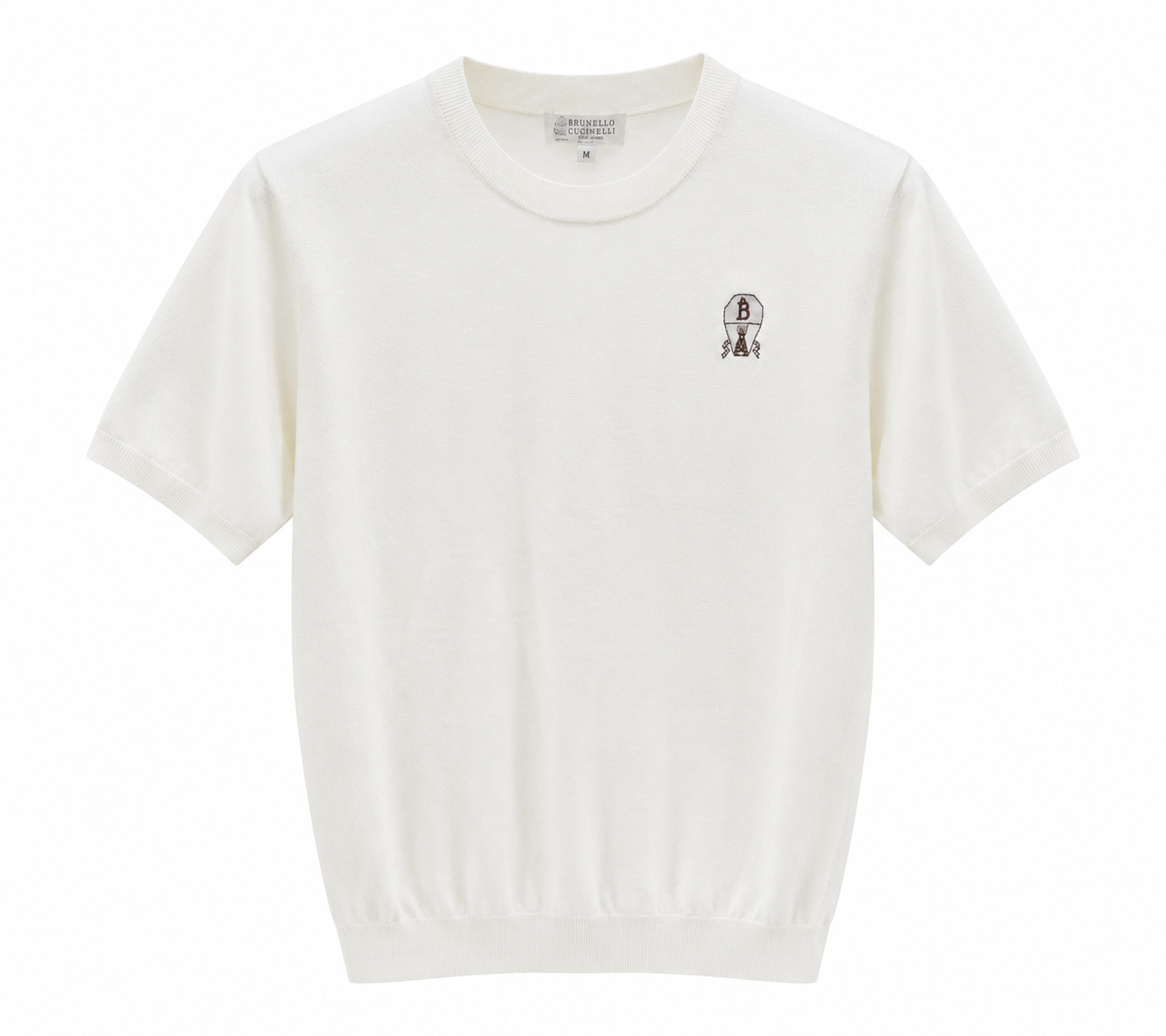 Brunello Cucinelli Knit T-Shirt – Off White