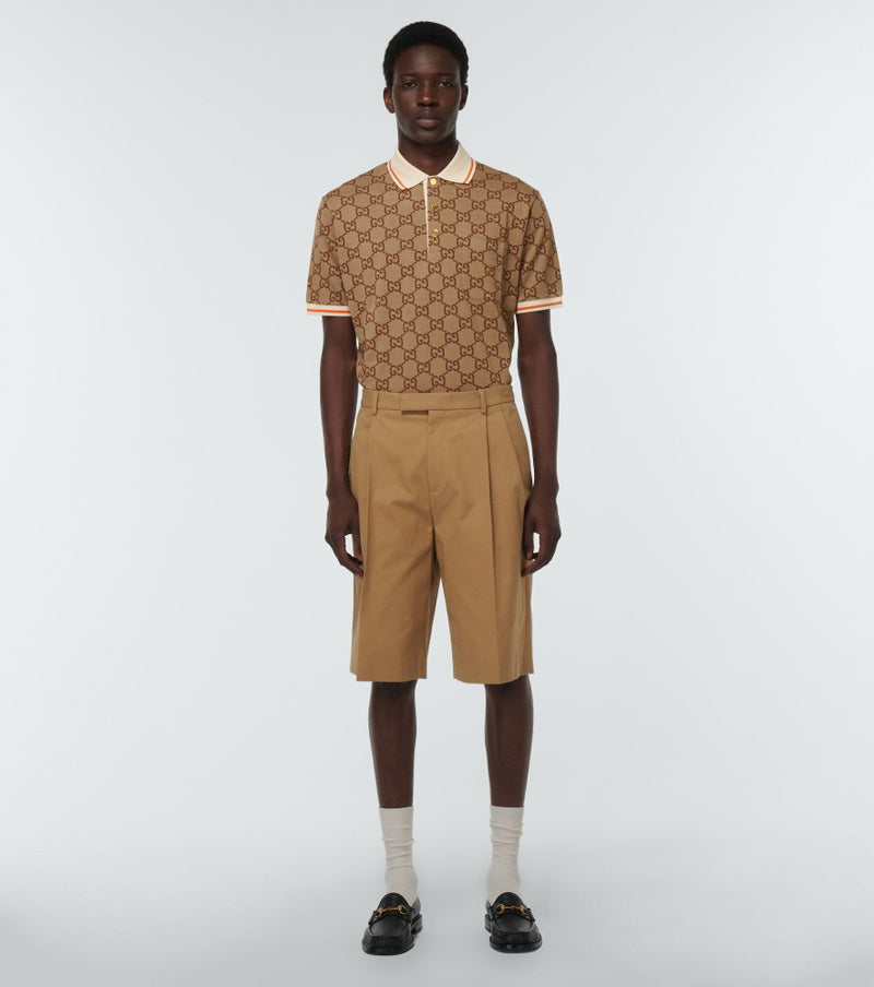 Gucci - GG silk and cotton jacquard polo shirt