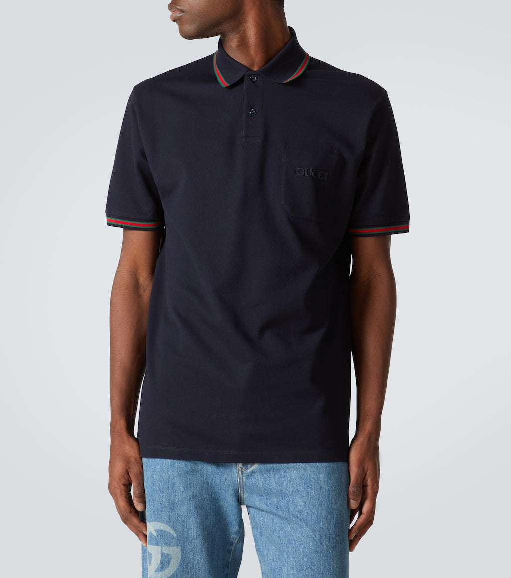 Gucci
Double G cotton-blend piqué polo shirt