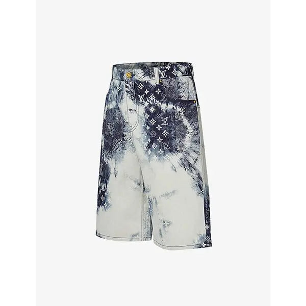 Monogram Bandana-Print Oversized-Fit Stretch-Denim Outfit set