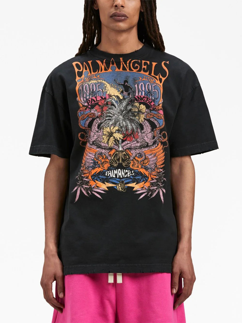 PALM ANGELS Concert Graphic Print T-Shirt Black