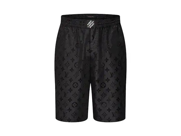 LV - Monogrami Moire JacquardSilk Shorts