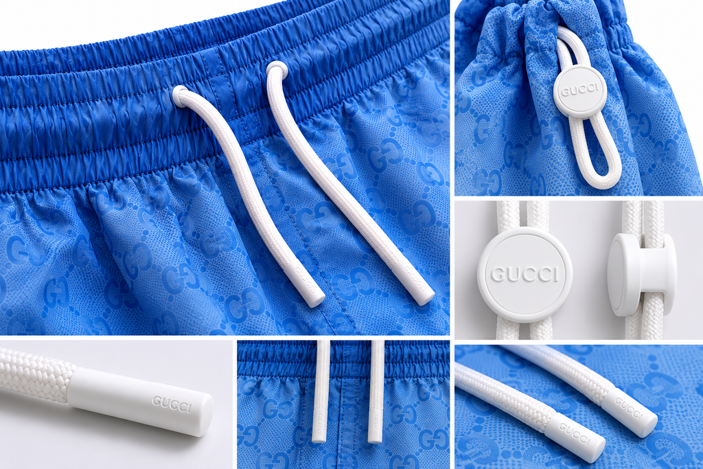 Blue Gradient GG Monogram Swim Shorts