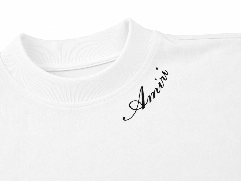 Amiri Over sized Mock Neck T-Shirt