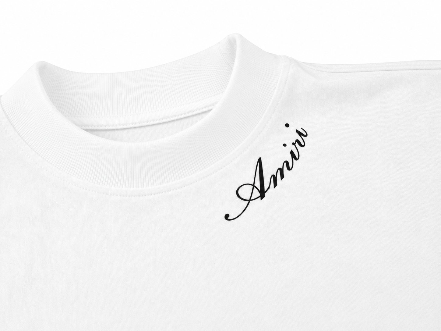Amiri Over sized Mock Neck T-Shirt