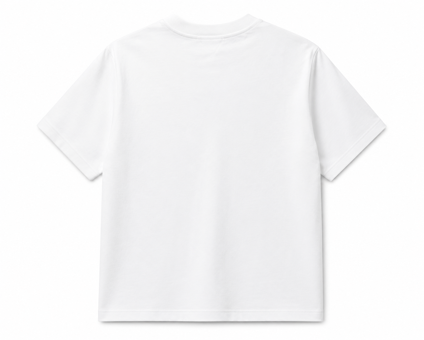 Leather Patch Graphic T-Shirt – White