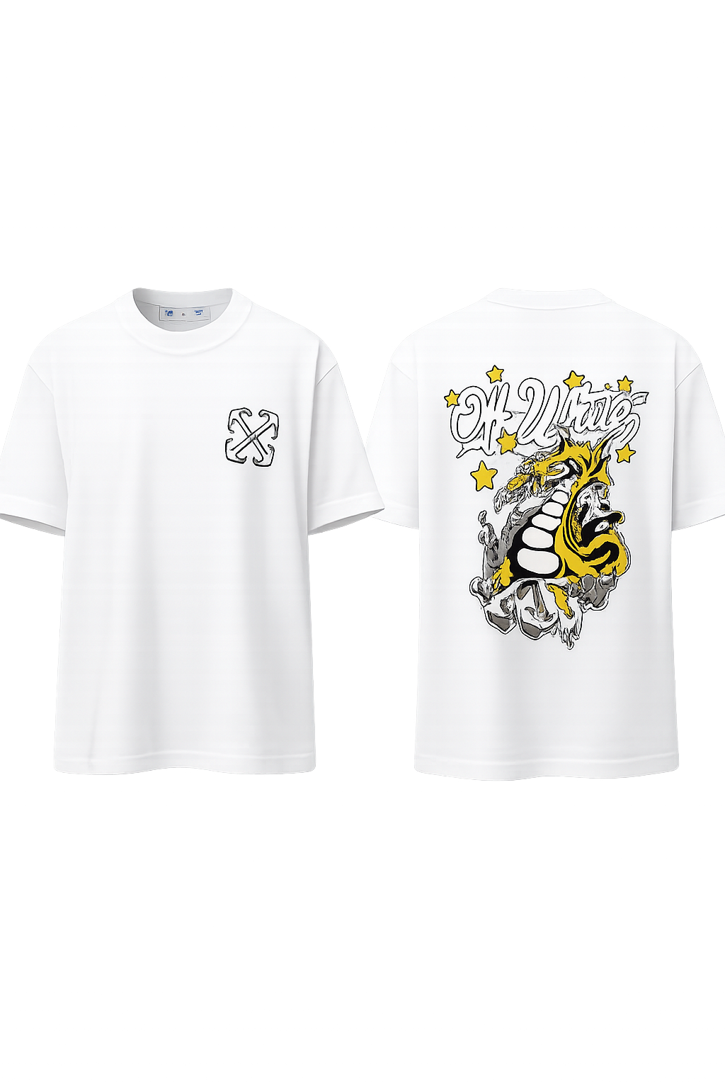 Off-White Dragon Graphic Oversized T-Shirt – White