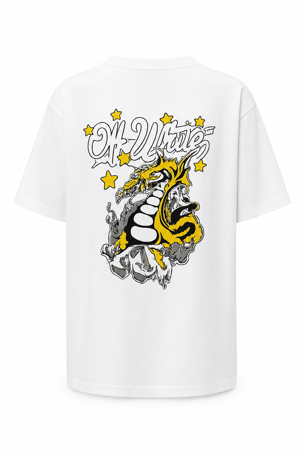Off-White Dragon Graphic Oversized T-Shirt – White