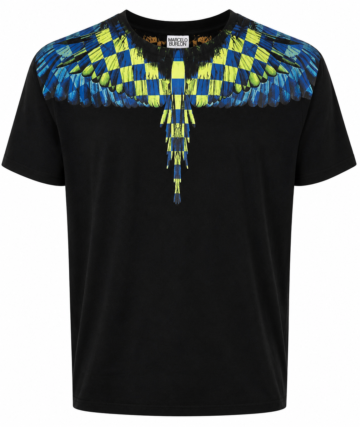 Marcelo Burlon Checkered Wings T-Shirt – Black