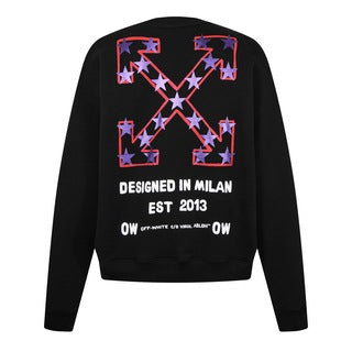 OFF WHITE
Men's Star Arrow Crew Sweater, Eye-Catching Motif Sweatshirt