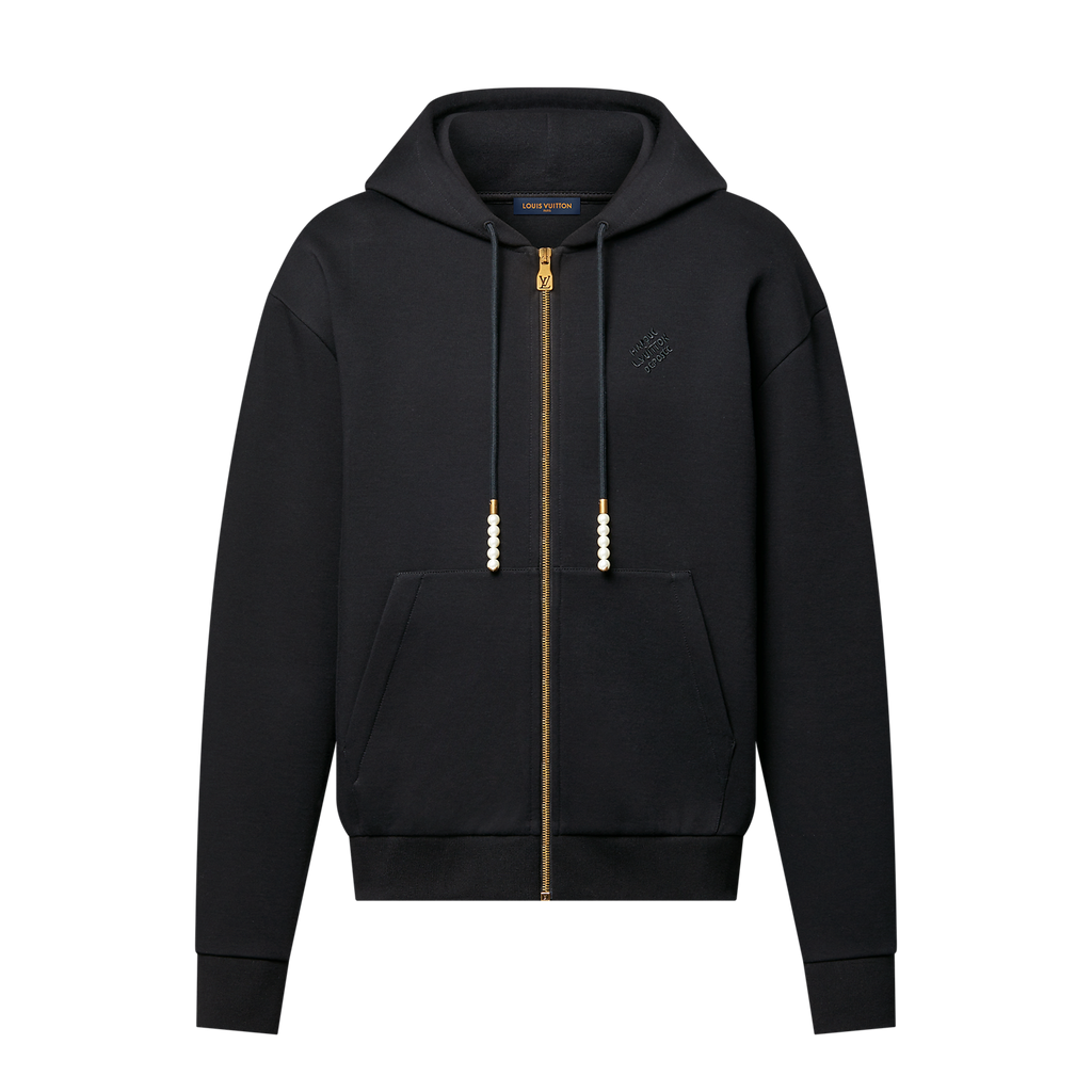 Louis vuitton Embroidered Zipped Jersey Hoodie