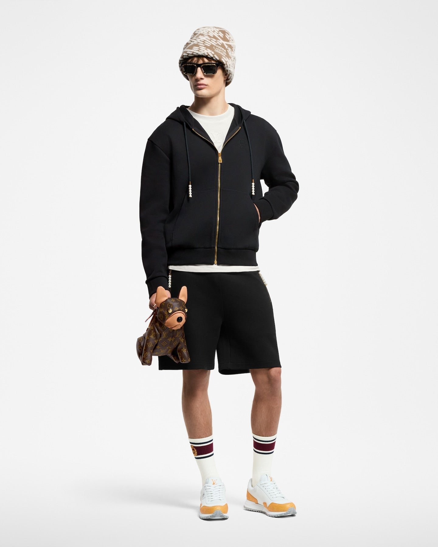 Louis vuitton Embroidered Zipped Jersey Hoodie