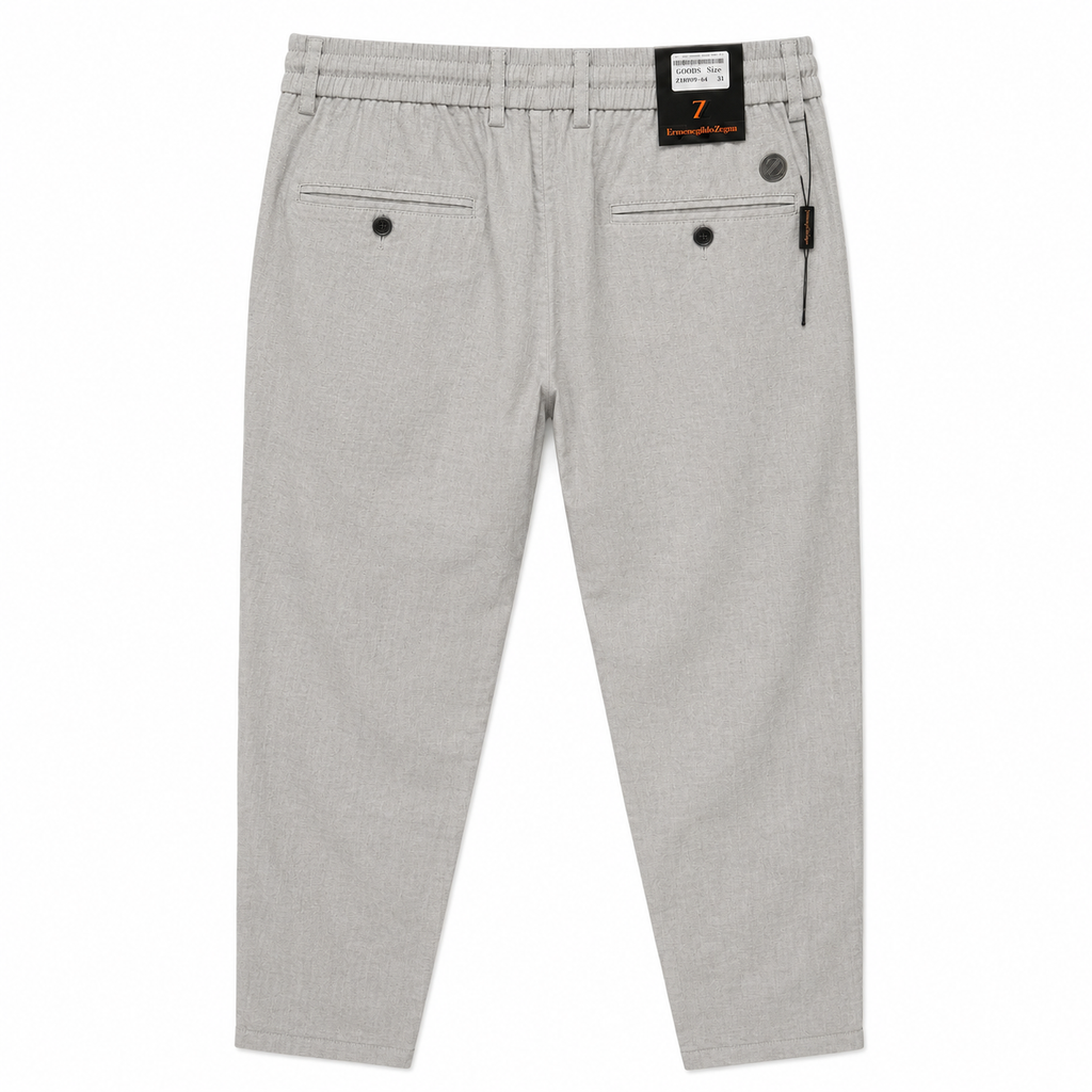 Ermenegildo Zegna Linen Blend Drawstring Pants – Light Grey