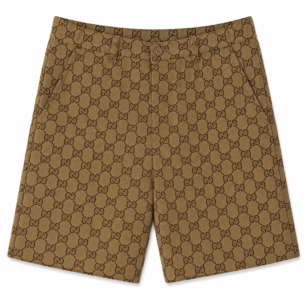 GG Monogram Shorts – Beige