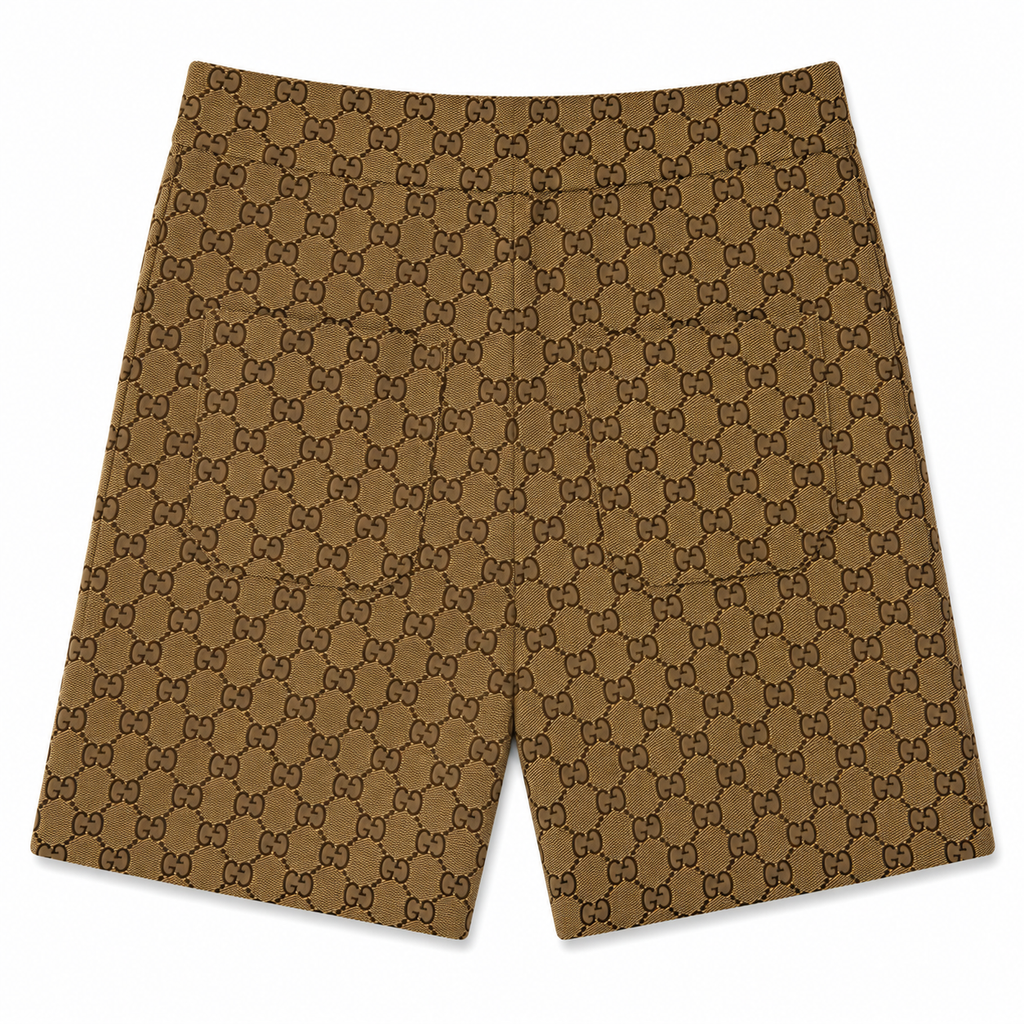 GG Monogram Shorts – Beige