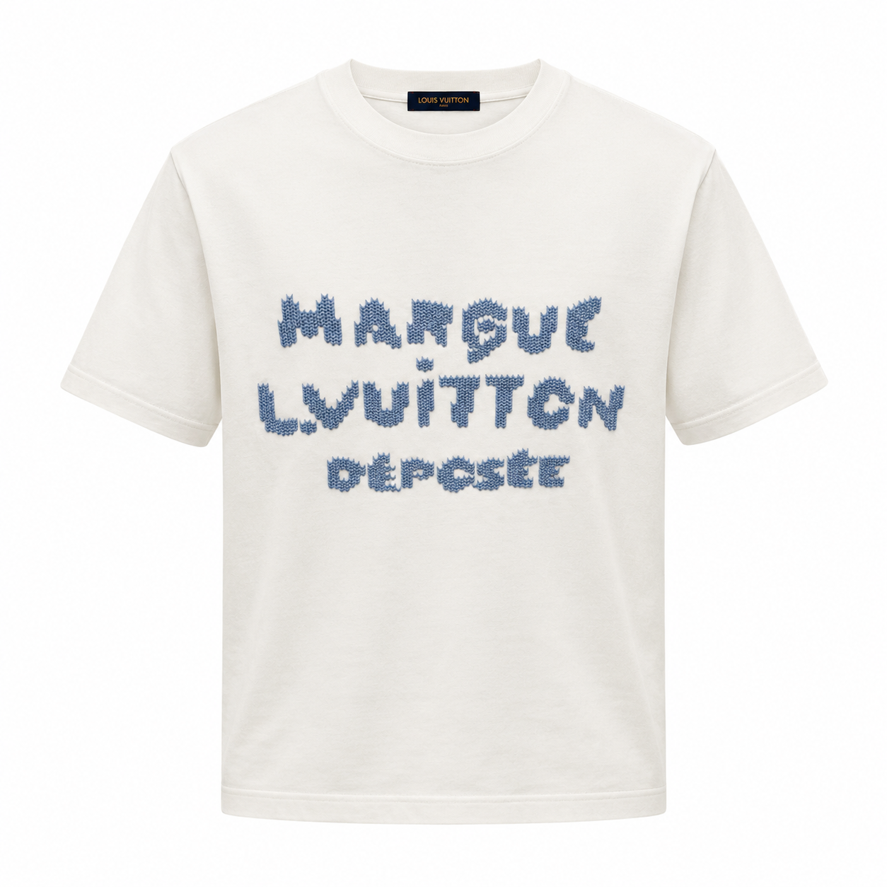 1V Inspired Knit T-Shirt – Ivory White